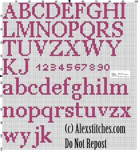 Hinzu kommt, dass die buchstaben in druckschrift und in schreibschrift unterschiedlich sein können. Image result for cross stitch font | Kreuzstichschrift ...