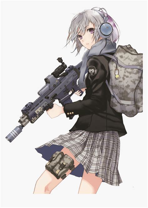 Kawaii Anime Girl With Gun Anime Wallpaper Hd