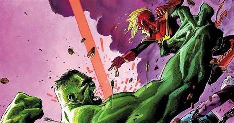 Captain Marvel Versus The Hulk Who Wins Cbr