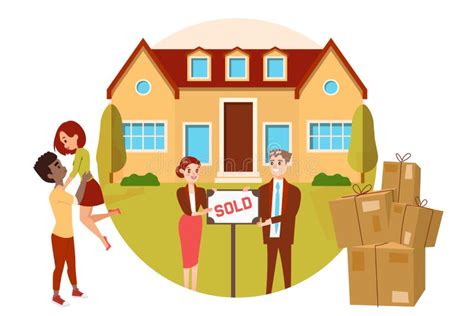 Couple Buying A House Stock Illustration Illustration Of Love 21827329