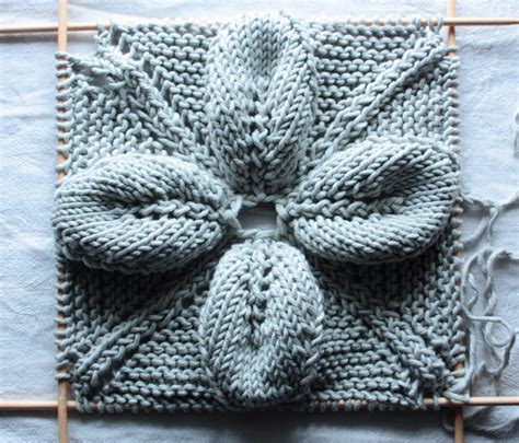 Needlework Inspiration Knitted Leaf And Lace Squares