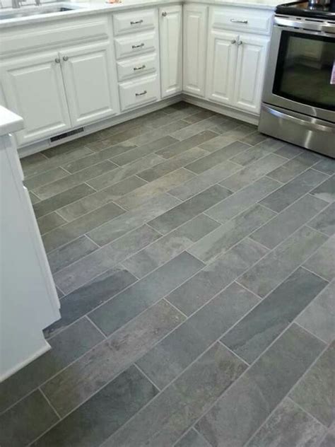 You can put colorful retro tiles in minimalistic white kitchen. Best 15+ Slate Floor Tile Kitchen Ideas - DIY Design & Decor