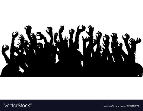 zombie hands silhouette royalty free vector image