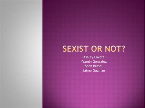 ppt sexist or not powerpoint presentation free download id 1860419