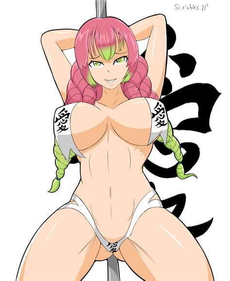 Rule 34 Big Breasts Breasts Demon Demon Slayer Female Kanji Kanroji Mitsuri Kimetsu No Yaiba