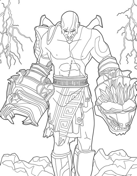 Desenho De Kratos De God Of War Para Colorir Tudodesenhos Kulturaupice