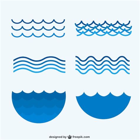 Free Vector Sea Waves Collection