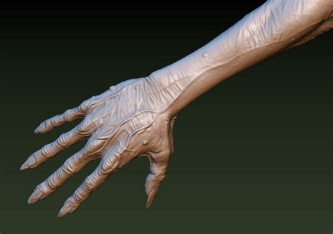 Zombie Hand 3d Model