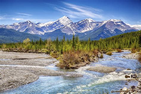Canada Mountains Scenery Forests Rivers Kananaskis Mount Glasgow