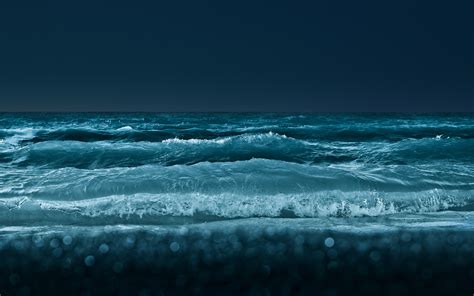 Ocean Waves At Night Wallpaper 2560x1600 31199