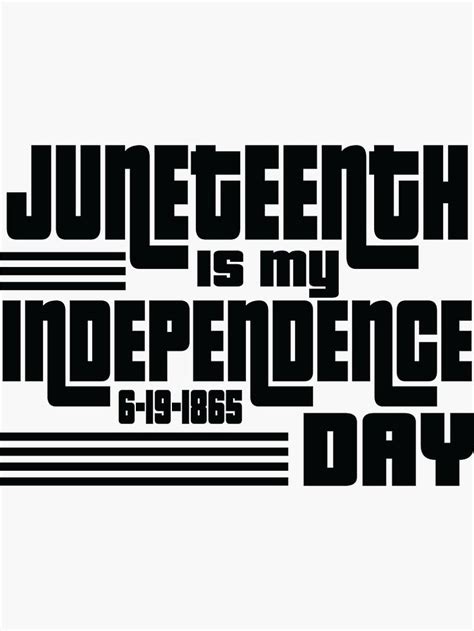 Needed, a foreign policy for a republic by doug bandow posted on july 05, 2021 july 4, 2021. Juneteenth Independence Day 6-19-1865 Sticker by ...