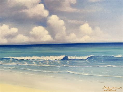 Ocean Art Oil Painting By Famous Artists L Royal Thai Art