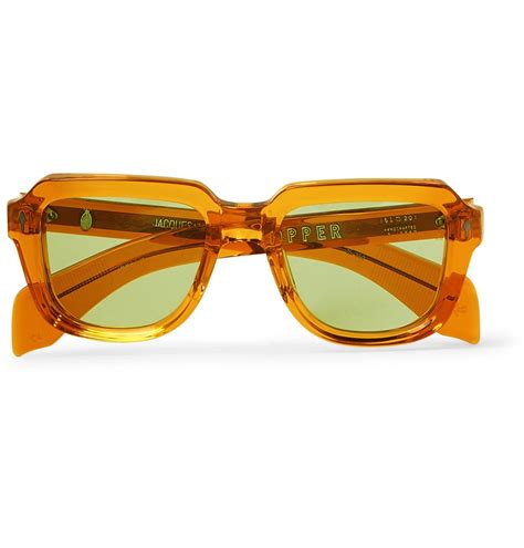 Jacques Marie Mage - Taos Square-Frame Acetate Sunglasses - Yellow Jacques Marie Mage