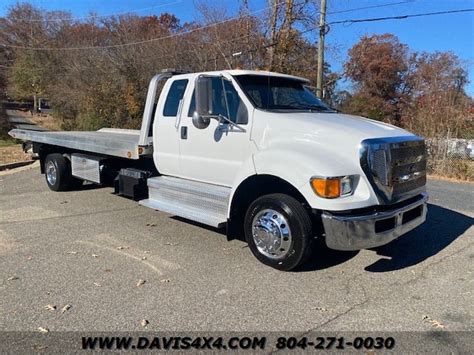 2011 Ford F650 Extendedquad Cab Diesel Rollback Wrecker Tow Truck