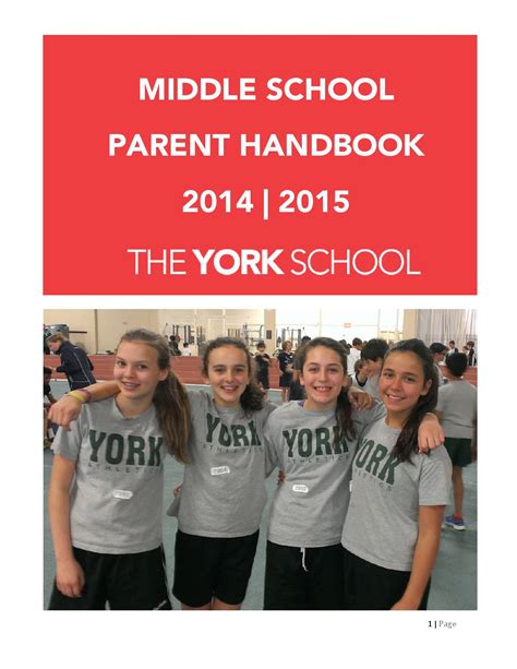 Middle School Parent Handbook By The York School Issuu