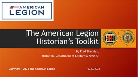 Historian Center California American Legion