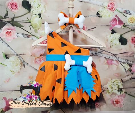 Pebbles Inspired Tutu Dress Flintstones Inspired Costume Etsy