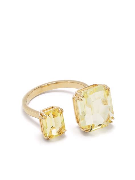 Swarovski Square Cut Crystals Millenia Open Ring Farfetch
