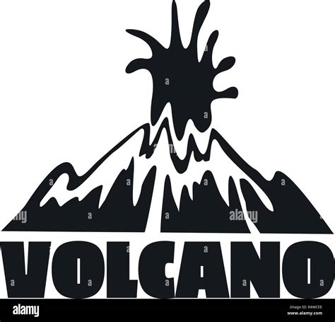 Logotipo De La Explosión Del Volcán Simple Ilustración Del Volcán