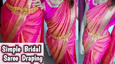 Pattu Saree Draping Simple Bridal Saree Draping In Tamil Wired