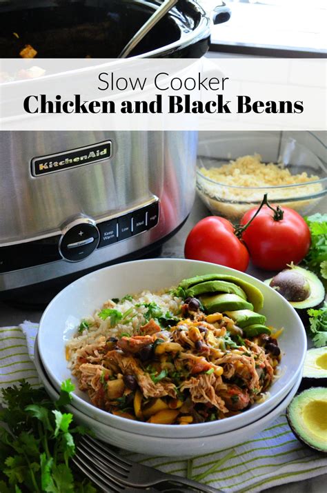 Dried oregano, sour cream, yellow onion, tortilla chips, jalapeno peppers and 14 more. Chicken and Black Beans in the Slow Cooker in 2020 | Slow ...