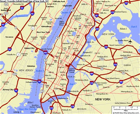 New York City Carte Et Image Satellite