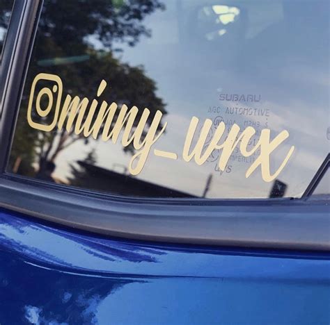 Custom Instagram Name Vinyl Decal Personalized Ig Username Etsy