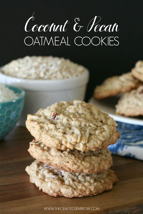Coconut And Pecan Oatmeal Cookies