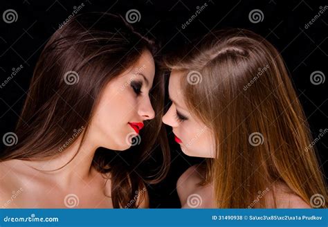 Two Beautiful Girls Being Intimate Royalty Free Stock Image