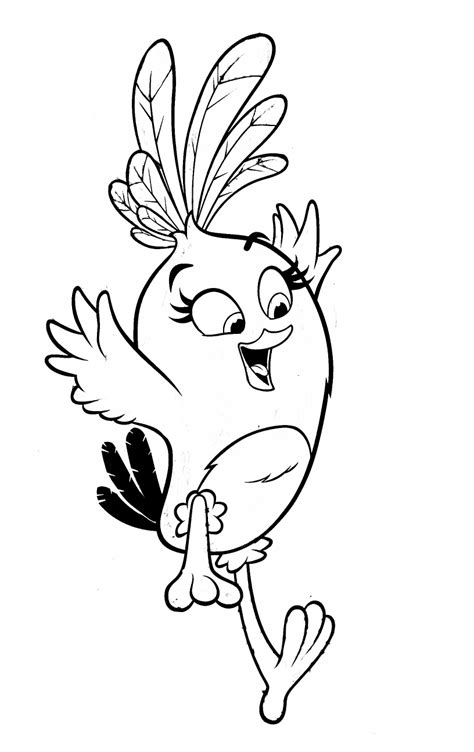 Angry Birds Movie Stella Coloring Page By Angrybirdstiff On Deviantart