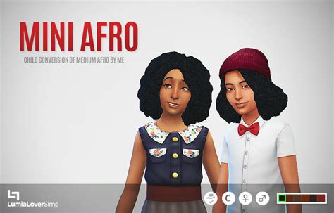 My Sims 4 Blog Lumialover Sims Mini Afro For Boys And Girls