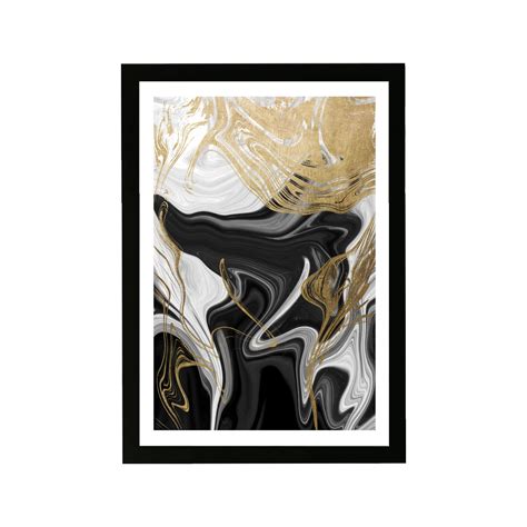 Wynwood Studio Abstract Framed Wall Art Prints Ripples In Gold