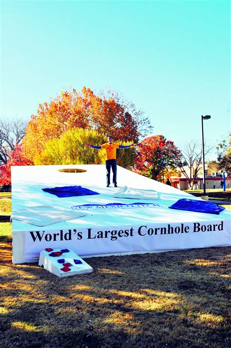 Largest Cornhole Board Ephraim Ford Breaks Guinness World Record