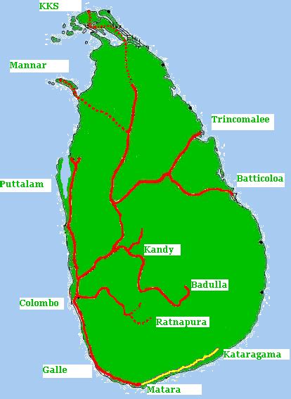 Map Of Sri Lanka Railway Lines Source