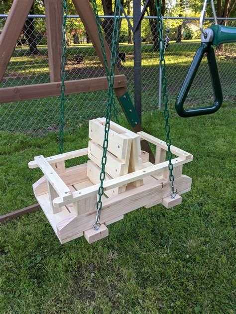 Handmade Wooden Double Baby Swing For Twins Handmade Wooden Baby