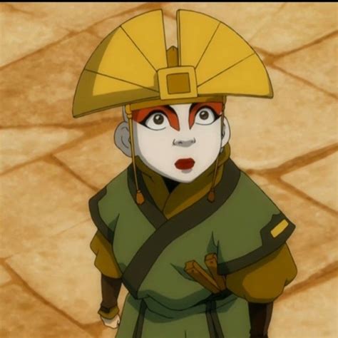 avatar aang disguised as avatar kyoshi watching the wheel of punishment slow down avatar