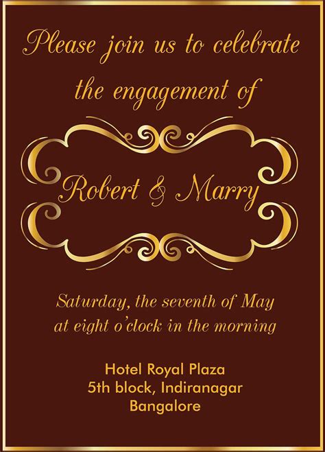 Indian Engagement Invitation Card Maker With Photo