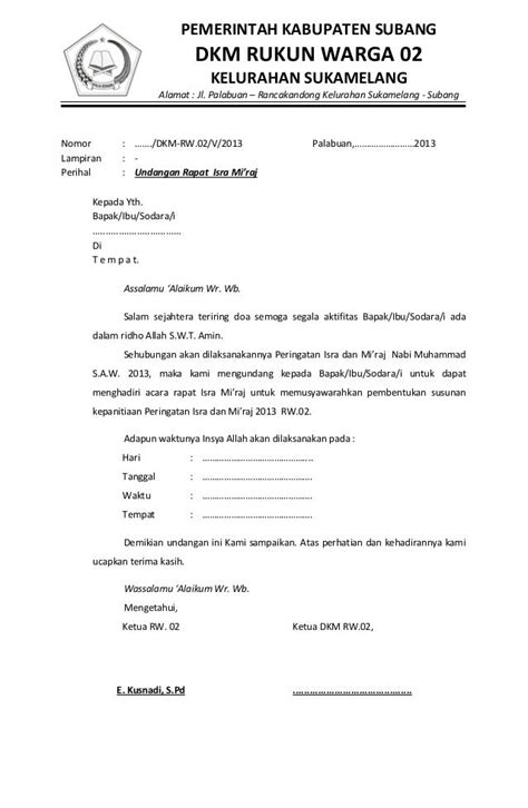 Contoh Surat Undangan Rapat Rw Pdf Download Contoh Undangan Rapat Rt