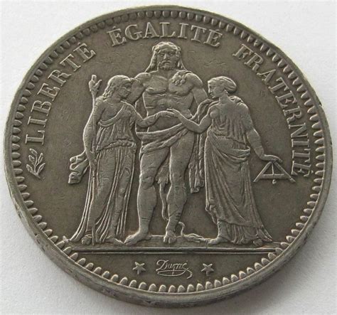 France Silver Coin 5 Francs 1873 A Top High Grade Silver Coins