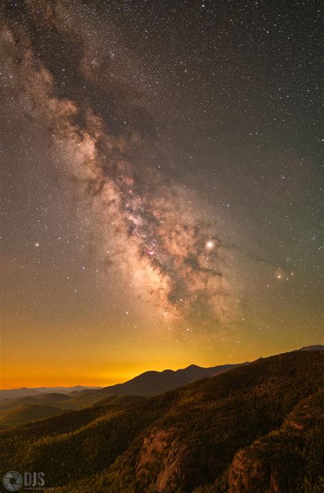 The Milky Way Soaring Above The High Peaks Of The Adirondacks Ny During