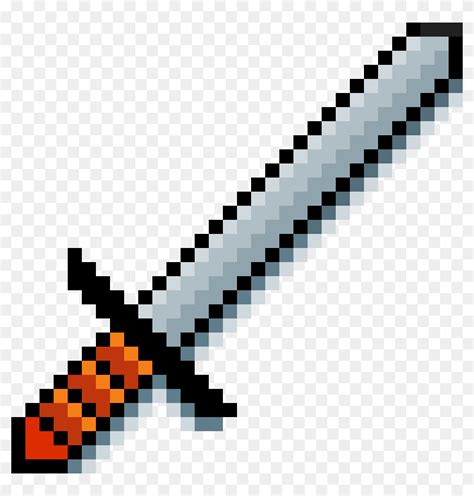 Minecraft Iron Sword Texture Png Download Pixel Art