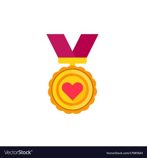 Medal For Likes Appreciation Icon Royalty Free Vector Image