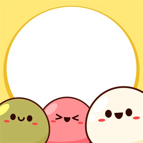 Mochi Character Design Wallpaper Free Space For Text Mochi Vector