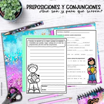 Proceso De Escritura Preposiciones Y Conjunciones Conectores Spanish