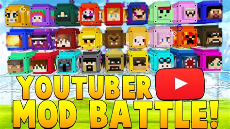 Mega Youtuber Blocks House Battle Minecrafter Mod Dantdm