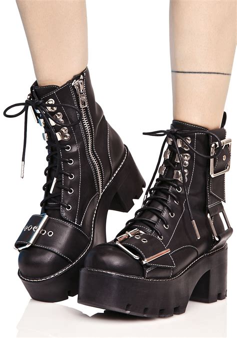 Goth Boots I Want It Black Goth Shoes Boots Gothic Shoes