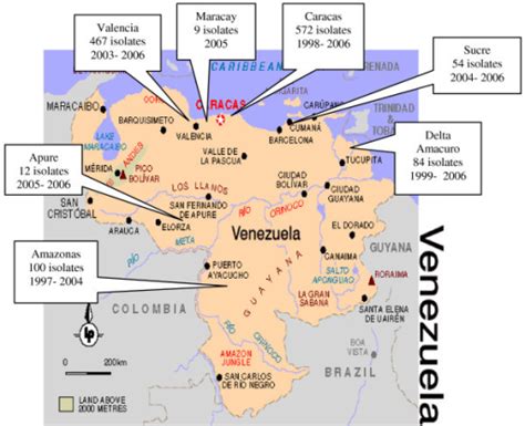 Map Of Venezuela Showing The Geographic Origin Of Isola Open I