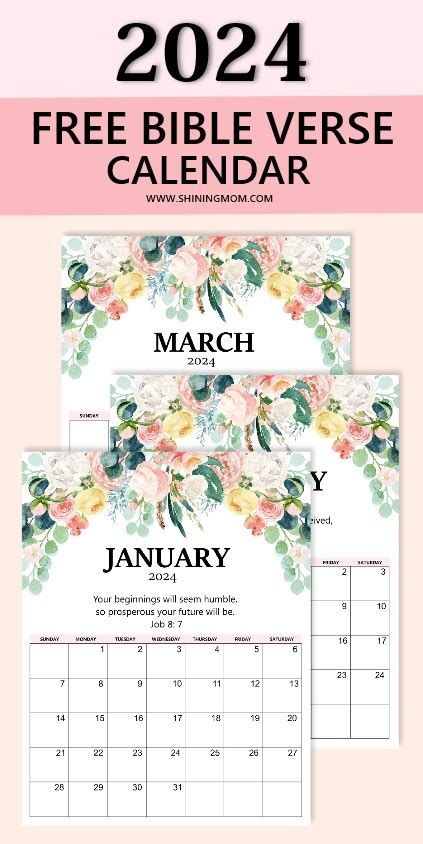 Free 2024 Bible Verse Calendar To Inspire You