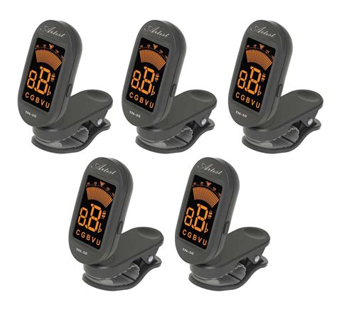 Artist Tn50 Chromatic Clip On Guitar Digital Tuner 5 Pack 12466