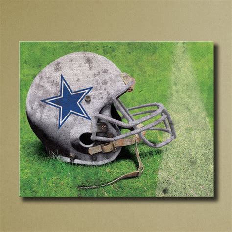 Dallas Cowboys Canvas Wall Art Grunge Football By Sportscorner